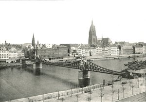 Kilátás Sachsenhausenből, Frankfurt, Németország, 1895.