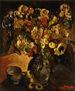 Csendélet virágokkal és tállal; Természet Morte avec Fleurs et Bol - Csendélet virágokkal és csészével, c. 1914 (olaj, vászon)