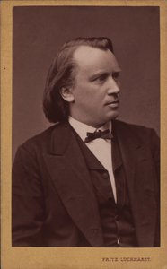 Johannes Brahms zeneszerző portréja 1833-1897, c. 1875.