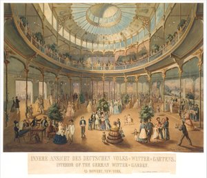 A Német Népi Téli Kert belső képe. A német télikert belseje..., 1856. alkotó: Fritz Meyer