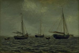 Hajók horgonynál alkotó: Fritz Syberg