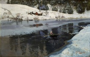 Tél a Simoa folyónál alkotó: Fritz Thaulov