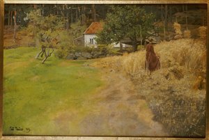 Szénaverés, Stord, 1889 alkotó: Frits Thaulow