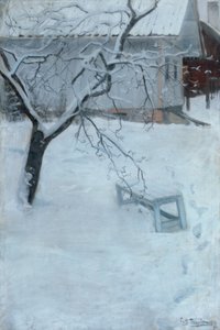 Februárban (Vinderen farm) alkotó: Fritz Thaulow