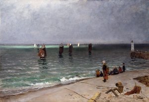 Makréla halászok alkotó: Fritz Thaulow