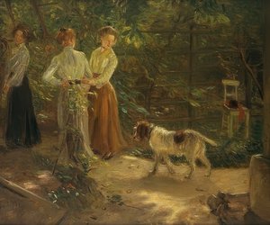 A kerti ösvény. 1903 alkotó: Fritz von Uhde