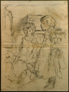 "Bölcsőde" előkészítő munka alkotó: Fritz von Uhde