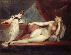 Pihenő női akt és zongoraművész, 1799-1800.
