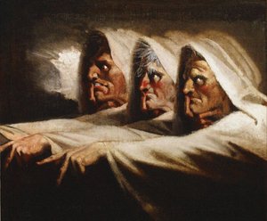 A furcsa nővérek, a három boszorkány, 1782 körül
