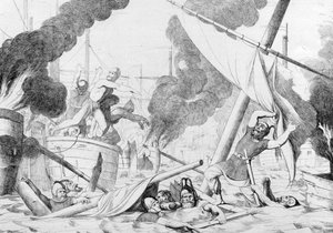 Görög tűzvész Konstantinápoly ostroma alatt, 1839 előtt
