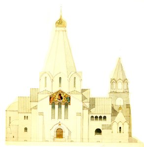 Tervezés a balakovoi templomhoz alkotó: Fyodor Shekhtel