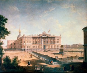 Kilátás a Mihály-palotára és a Connetable térre, Szentpétervár, c1800