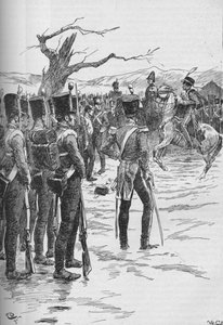 Egy huszár becsapott a hírrel, hogy az ellenség ránk van!, 1895, 1902 alkotó: GB