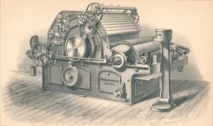 Self Stripping Carding Engine, Dobson és Barlow Bolton, 1874 alkotó: GB Smith