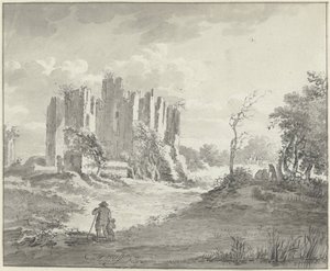 Táj romokkal és néhány gazdával alkotó: G.F. Buijs (possibly)