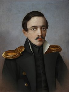 Mihail Lermontov költő portréja 1814-1841, 1887 alkotó: G.F. Krylov