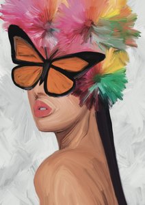 Színes pillangós nő alkotó: GIovanna Gil Alves