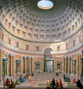 A Pantheon belseje, Róma alkotó: G.P. (workshop of) Pannini or Panini
