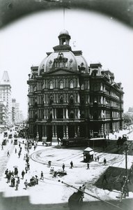 Old Post Office, Broadway és Park Row, New York City, 1900 körül