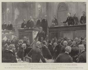 Viktória királynő halála, von Bulow gróf, birodalmi kancellár, aki hírt adott a német Reichstagban alkotó: G.S. Amato