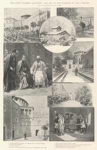 A pápa nyári negyede, XIII. Leó a Vatikán kertjében