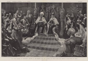 A Parlament államavatója, január 16., Őfelsége a király felolvassa trónbeszédét a Lordok Házában