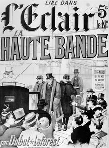 A panamai üggyel foglalkozó „La Haute Bande” című regényt reklámozó plakát, c. 1892-95