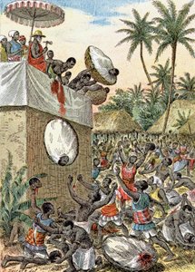 Emberáldozatok Afrikában, 1900 körül (illusztráció)