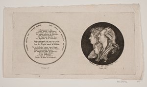 Érem XVI. Lajos, királyné és fia portréival alkotó: G. N. Angelo