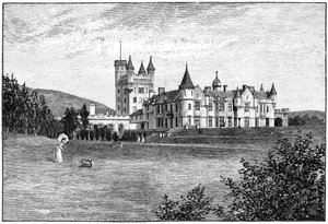 Balmoral kastély északnyugat felől, Aberdeenshire, Skócia, 1900.
