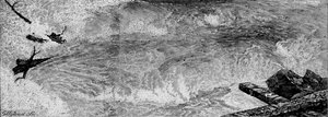 The Rapids a vízesés felett, 1840, 1883 alkotó: G. Wyand