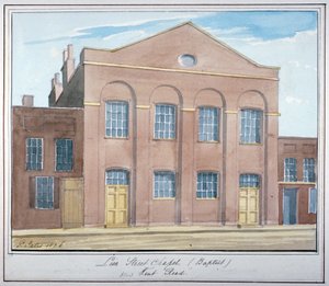 Lion Street Baptist Chapel, a New Kent Road mellett, Southwark, London, 1826