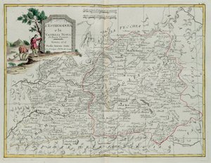 Extremadura és Castilla la Nueva, G. Zuliani metszete a Legújabb Atlasz I. toméjából vett, 1776-ban Velencében, Antonio Zatta, Magángyűjtemény alkotó: G. Zuliani