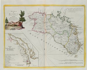 Minorca szigete és a kikötő, valamint Mahon város és erődök terve, G. Zuliani metszete az Antonio Zatta által 1778-ban Velencében kiadott „Legújabb atlasz” I. Tome-jából vett metszet, Antonio Zatta, Magángyűjtemény alkotó: G. Zuliani