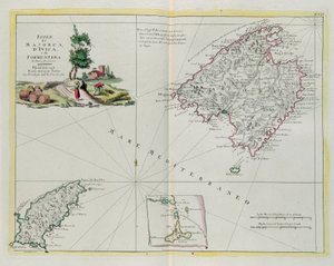 Mallorca, Ivica és Formentera szigetei, G. Zuliani metszete az Antonio Zatta által 1778-ban Velencében kiadott „Legújabb atlasz” I. Tome-jából vett, magángyűjtemény