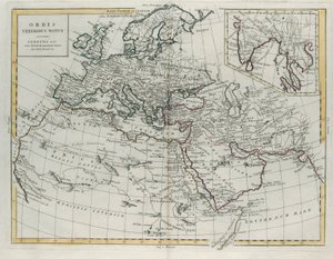 Az Ősök által ismert világ, G. Zuliani metszet a Legújabb Atlasz IV. Tome-jából vett, 1785-ben Velencében, Antonio Zatta, Magángyűjtemény alkotó: G. Zuliani
