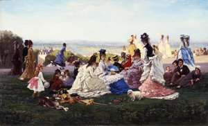 Vasárnap Bellevue-ban, 1874 alkotó: Gabriel-Amable de Lafoulhouze