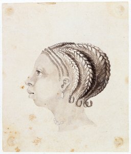 Nyugat-afrikai nő feje, 1775 körül (akvarell)
