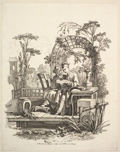 Férfi és nő olvasása, kb. 1742.