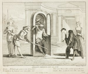 Tányér a Livre de Scènes Comiques-ból alkotó: Gabriel Huquier