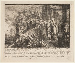 Allegória a Dauphin lábadozásáról alkotó: Gabriel Jacques de Saint Aubin