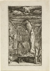 Az Almanach Historico-Physique előlapja alkotó: Gabriel Jacques de Saint Aubin