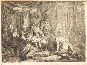 Absolon és Dávid megbékélése alkotó: Gabriel Jacques de Saint Aubin