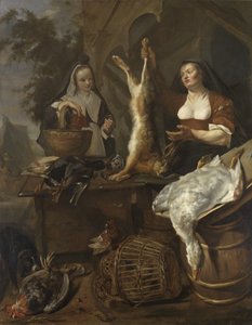 Játékot áruló nő egy bódéból alkotó: Gabriel Metsu
