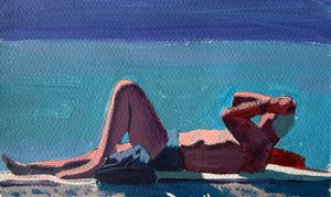 Nap By The Sea, 2024 (akril, papír)