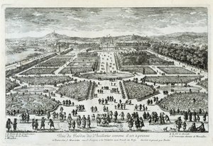 Kilátás a Tuileries-kertre, ahogy most van - grav. Perelle, 17. század vége alkotó: Gabriel Perelle