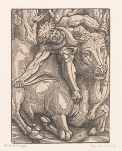 Herkules Achelousszal birkózik Hercules munkái (sorozat címe) alkotó: Gabriel Salmon