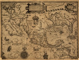 Új és új földek és királyságok Californa, Új -Mexikó és Peru. alkotó: Gabriel Tatton