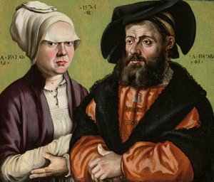 Házaspár kettős portréja, félhosszúságban alkotó: Gabriel Zehender