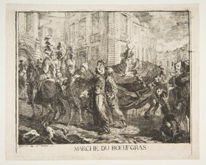 Hízott marhahús piaca, 1750. alkotó: Gabriel de Saint Aubin